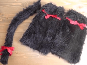 ハロウィン仮装黒猫手作り猫のしっぽ8