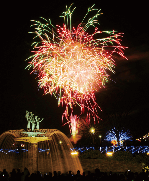 昭和記念公園イルミネーション2017の花火の時間や混雑は 入口は立川口