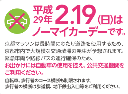 京都マラソン2017コース交通規制