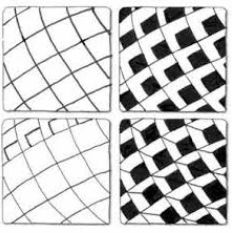 網の様なゼンタングルのパターン
